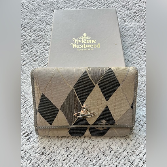 Vivienne Westwood wallet argyle EUC accessories blue and grey medium size - Picture 2 of 16